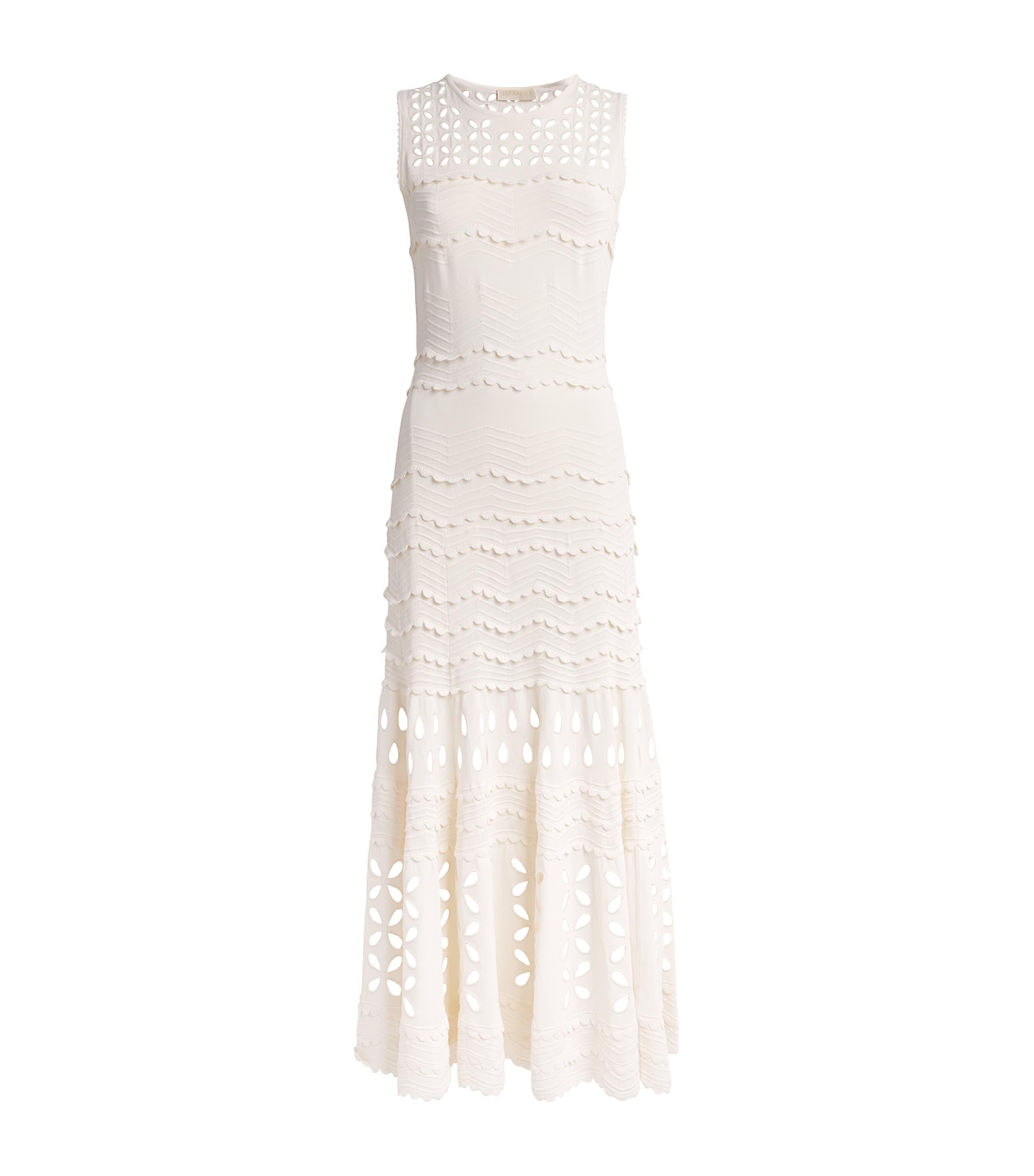 Ulla Johnson Womens Embroidered Lakshmi Maxi Dress Cowrie Image 1