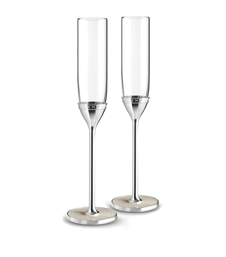 Set of 2 Vera Wang Pearl Flutes WHITE Image 1