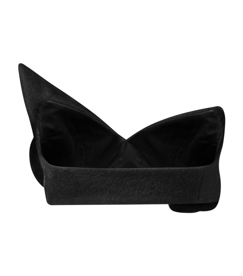 Wool-Mohair-Blend Bustier Top BLACK Image 3