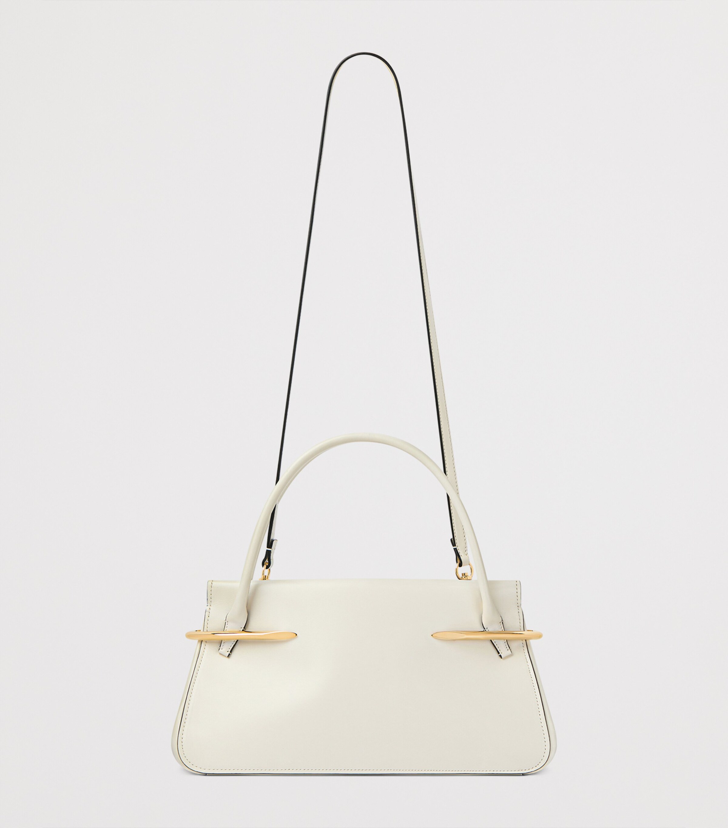 Givenchy Medium Leather Pinch Top-Handle Bag Ivory Image 4