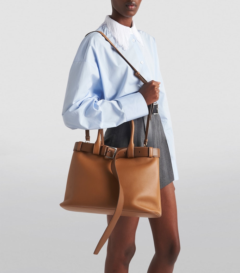 Large Leather Buckle Tote Bag F03BH Image 6