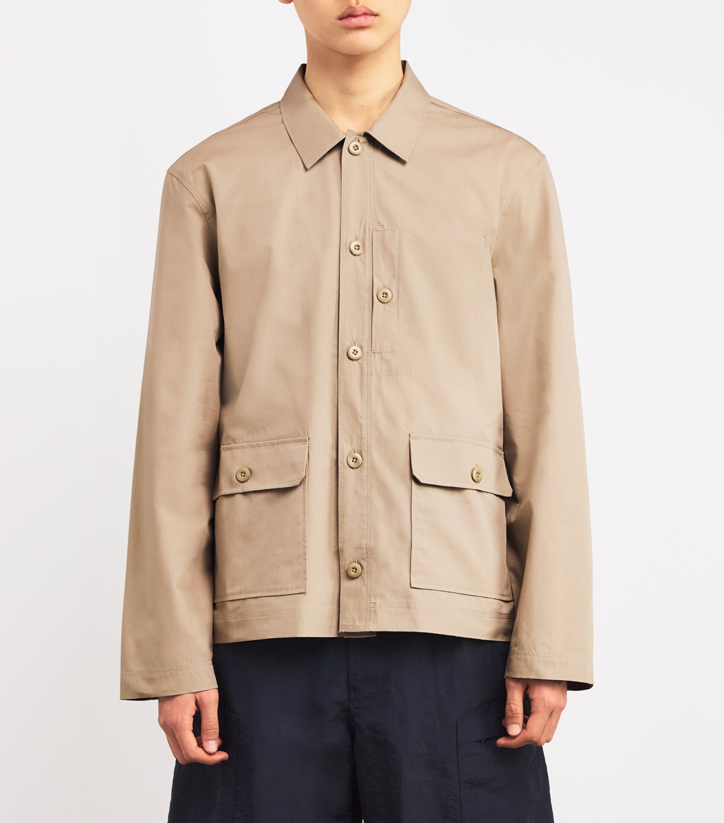 Officine Generale Cotton Gibson Overshirt | Harrods UK