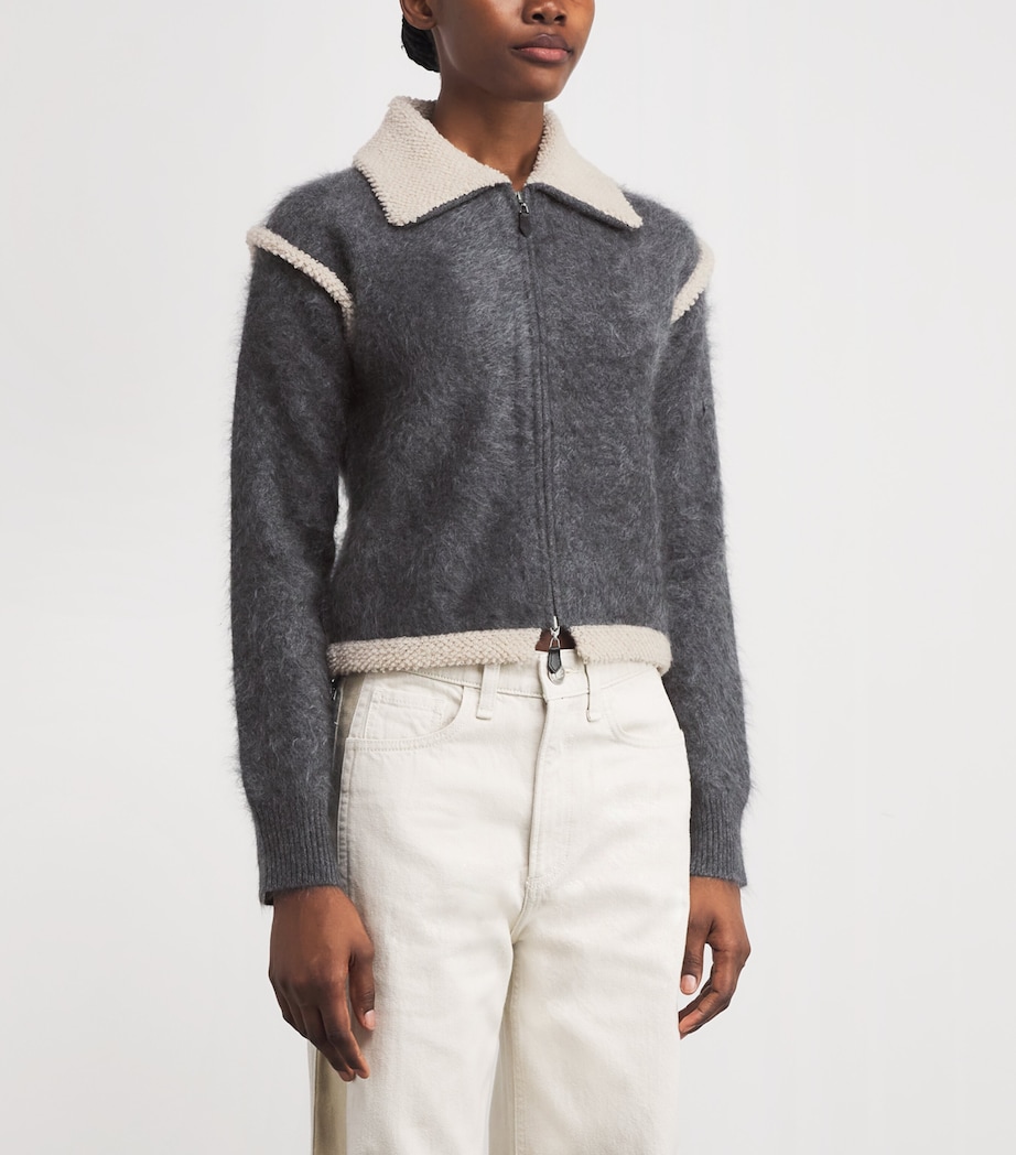 Cashmere Grizzly Frankie Jacket CHARCOAL/OATMEAL Image 3