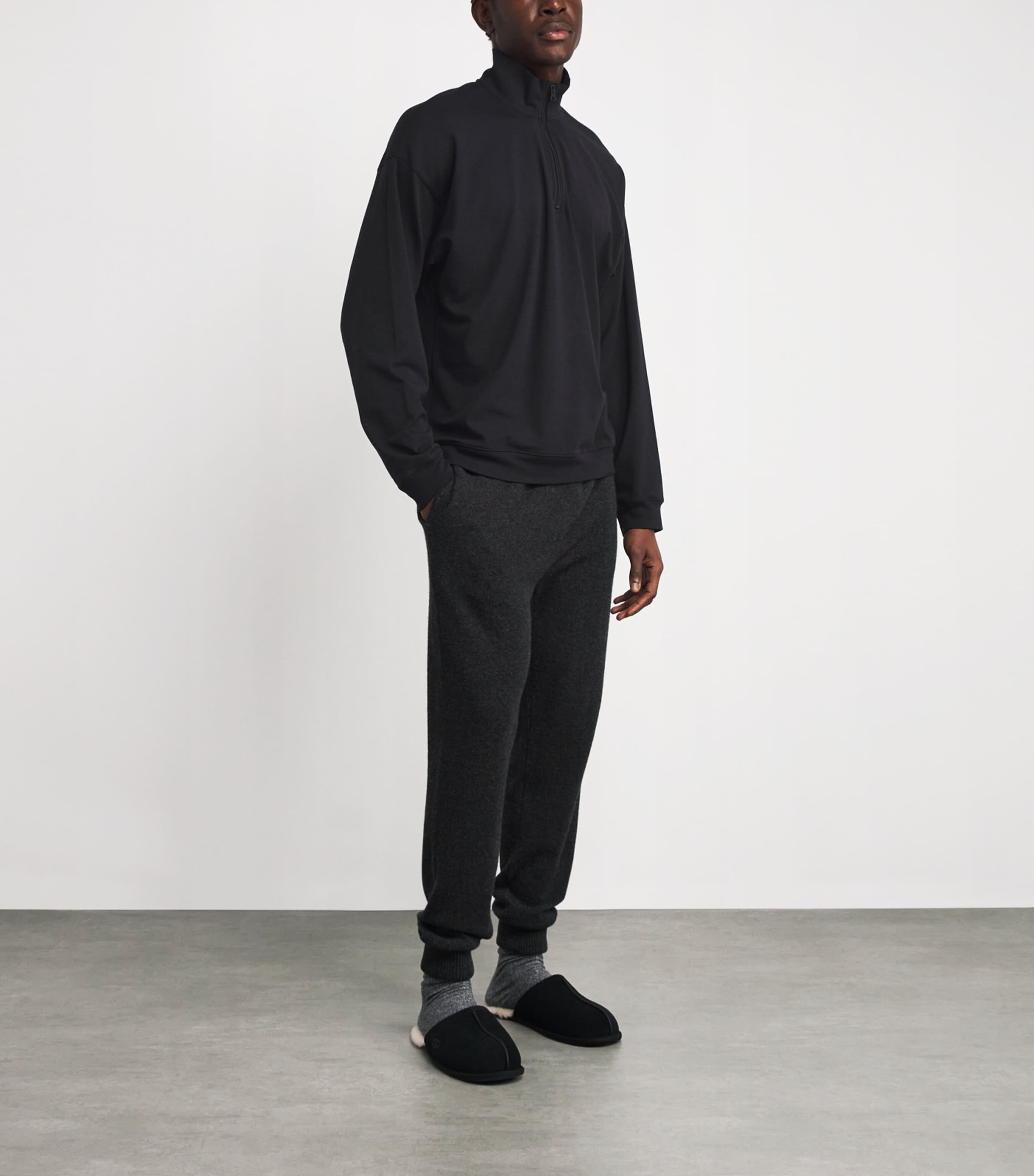 Jersey Lounge Quarter-Zip Sweater OBSIDIAN Image 2