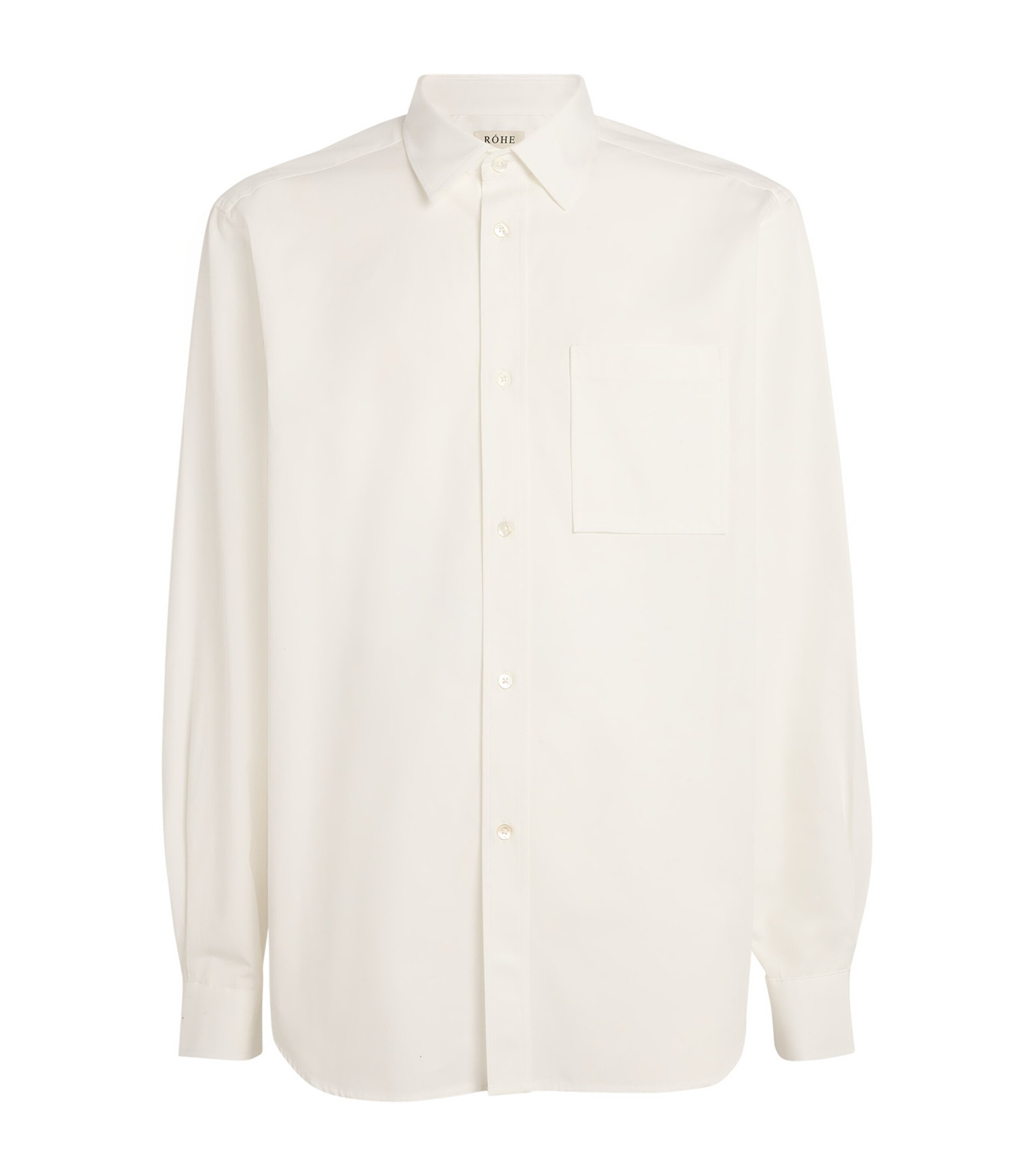 Róhe Mens Cotton Oversized Shirt Optic White Image 1