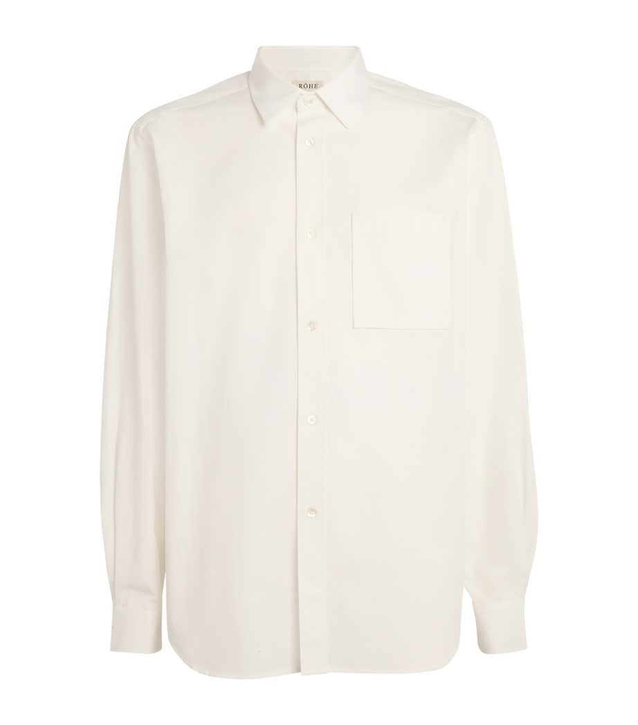 Róhe Mens Cotton Oversized Shirt Optic White Image 1