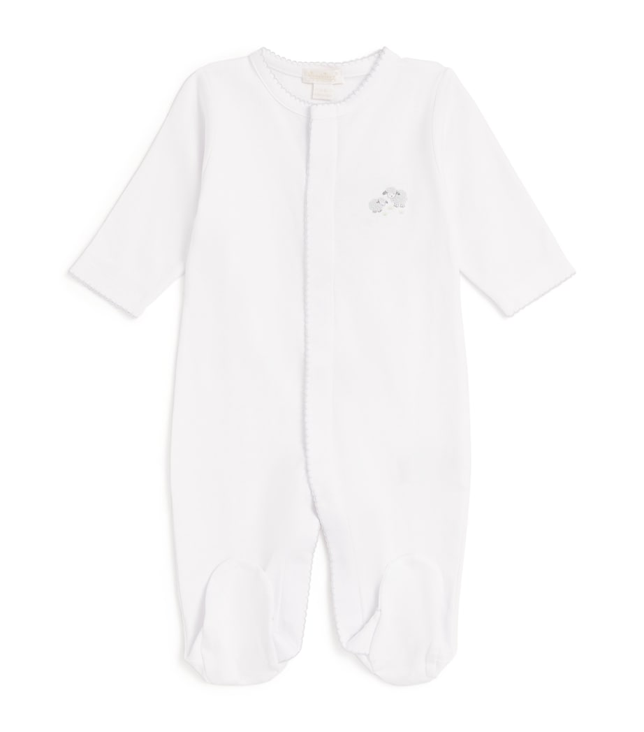 Pima Cotton Sheep Embroidery All-In-One (0-6 Months) K193WHITE/SILVER Image 1