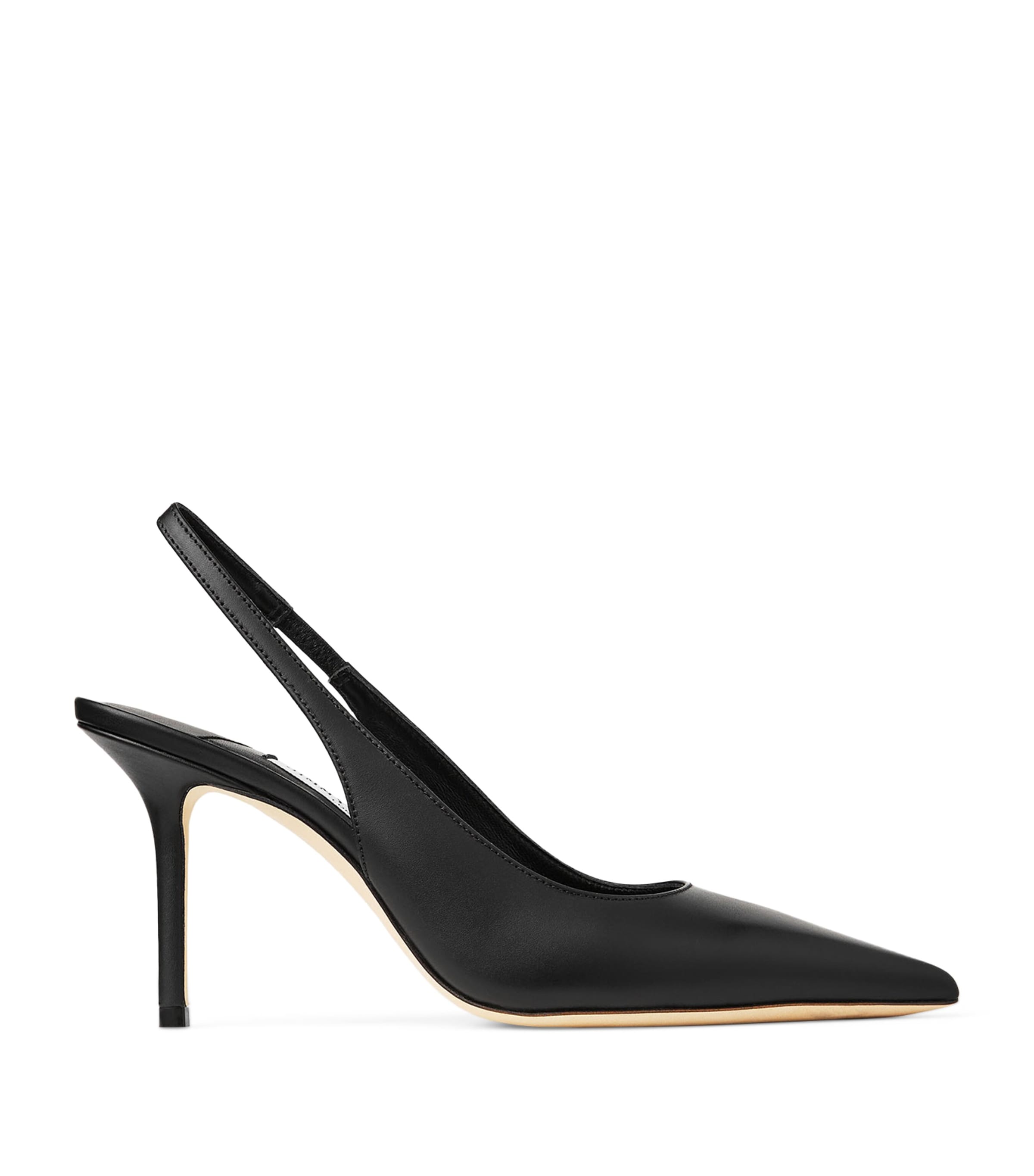 Jimmy Choo Womens Love 85 Leather Slingback Pumps Black Image 1