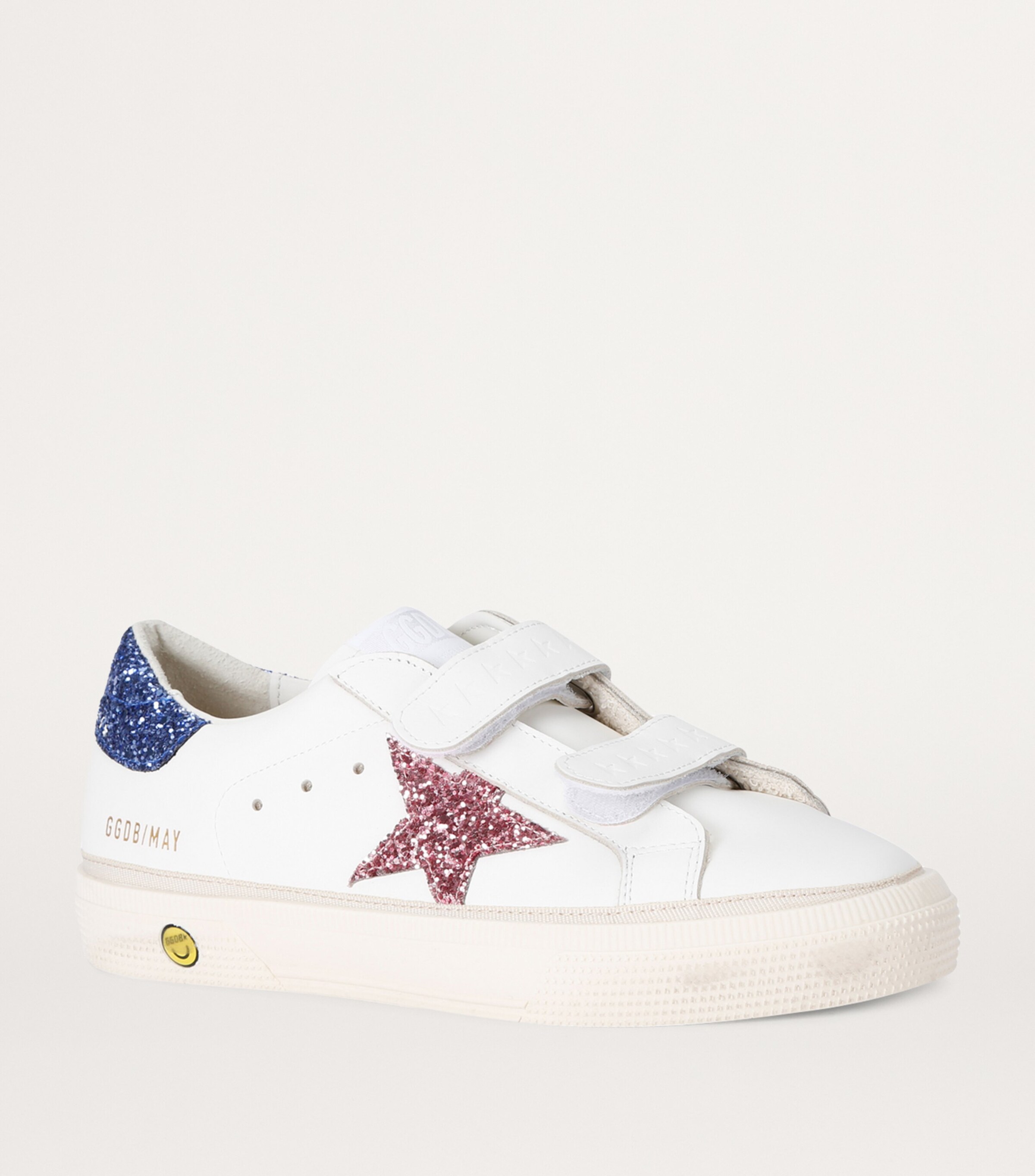 Leather May School Sneakers WHITE/NAVY Image 3