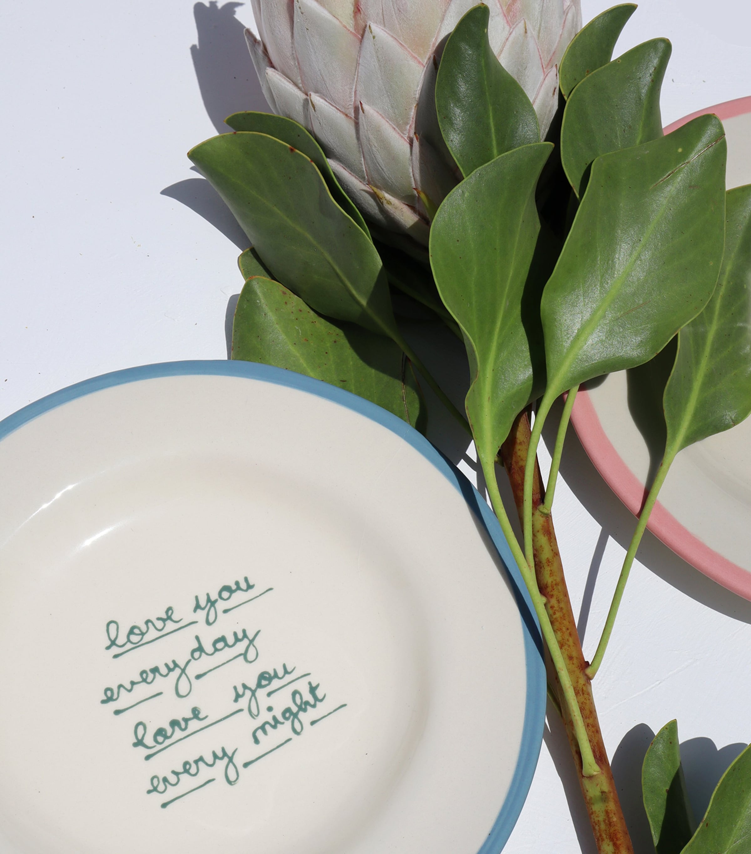Love You Every Day Plate (22cm) GREEN AND BLUE Image 2