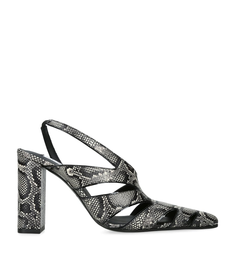 Snakeskin Slingback Pumps 90 WHITE/BLK Image 1