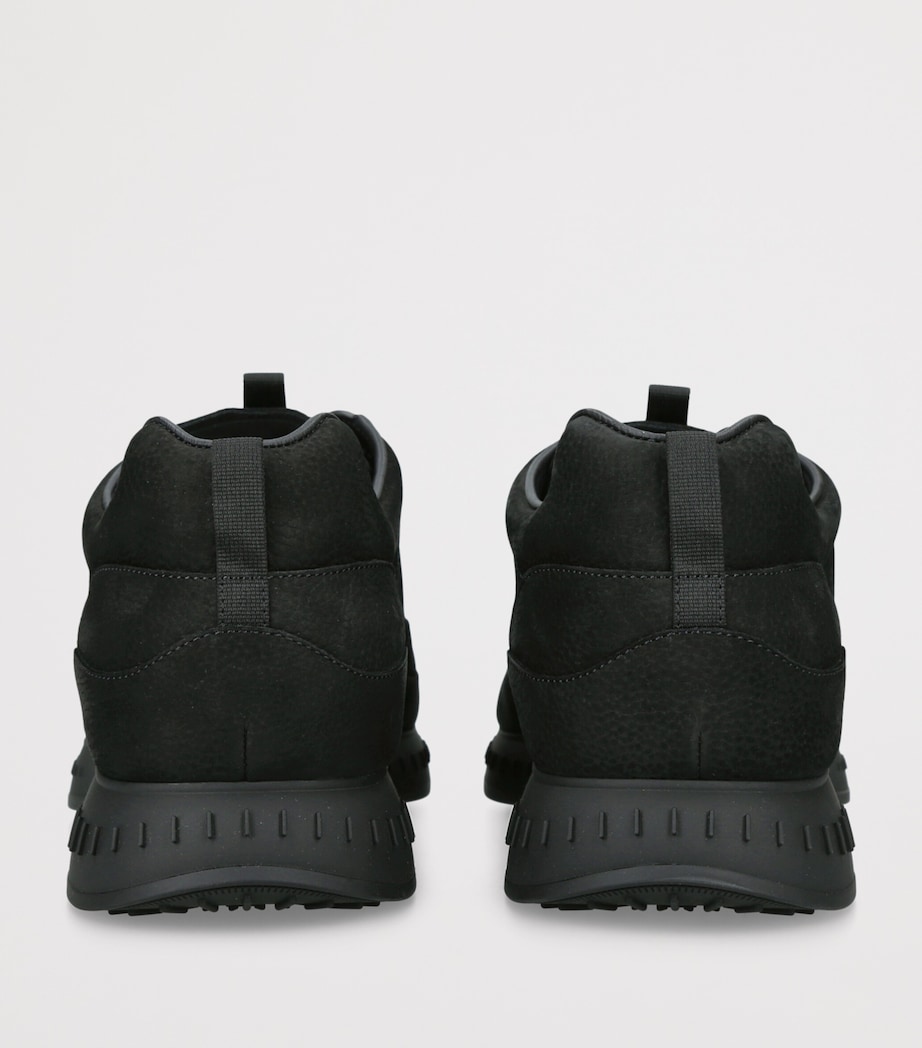 John Lobb Nubuck Leather Stream Sneakers Black Image 4