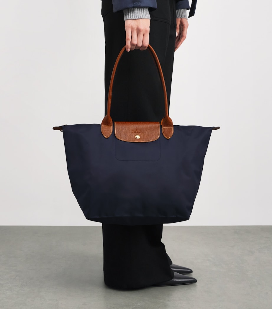 Large Le Pliage Original Tote Bag P68 NAVY Image 2