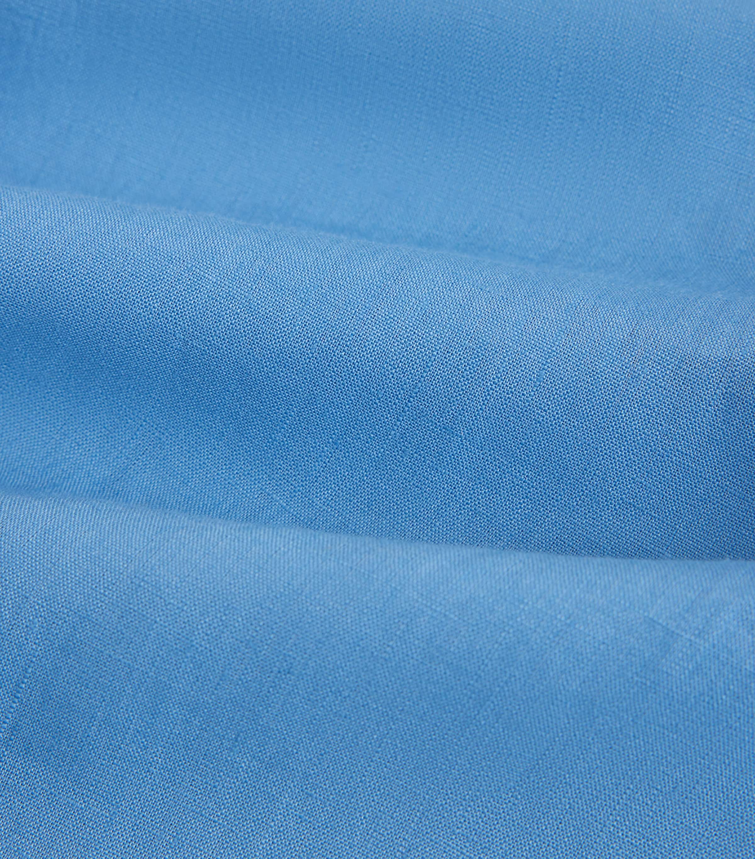 Dunhill Mens Linen Shirt Blue Image 6
