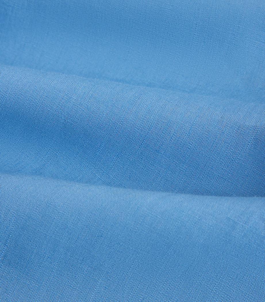 Dunhill Mens Linen Shirt Blue Image 6