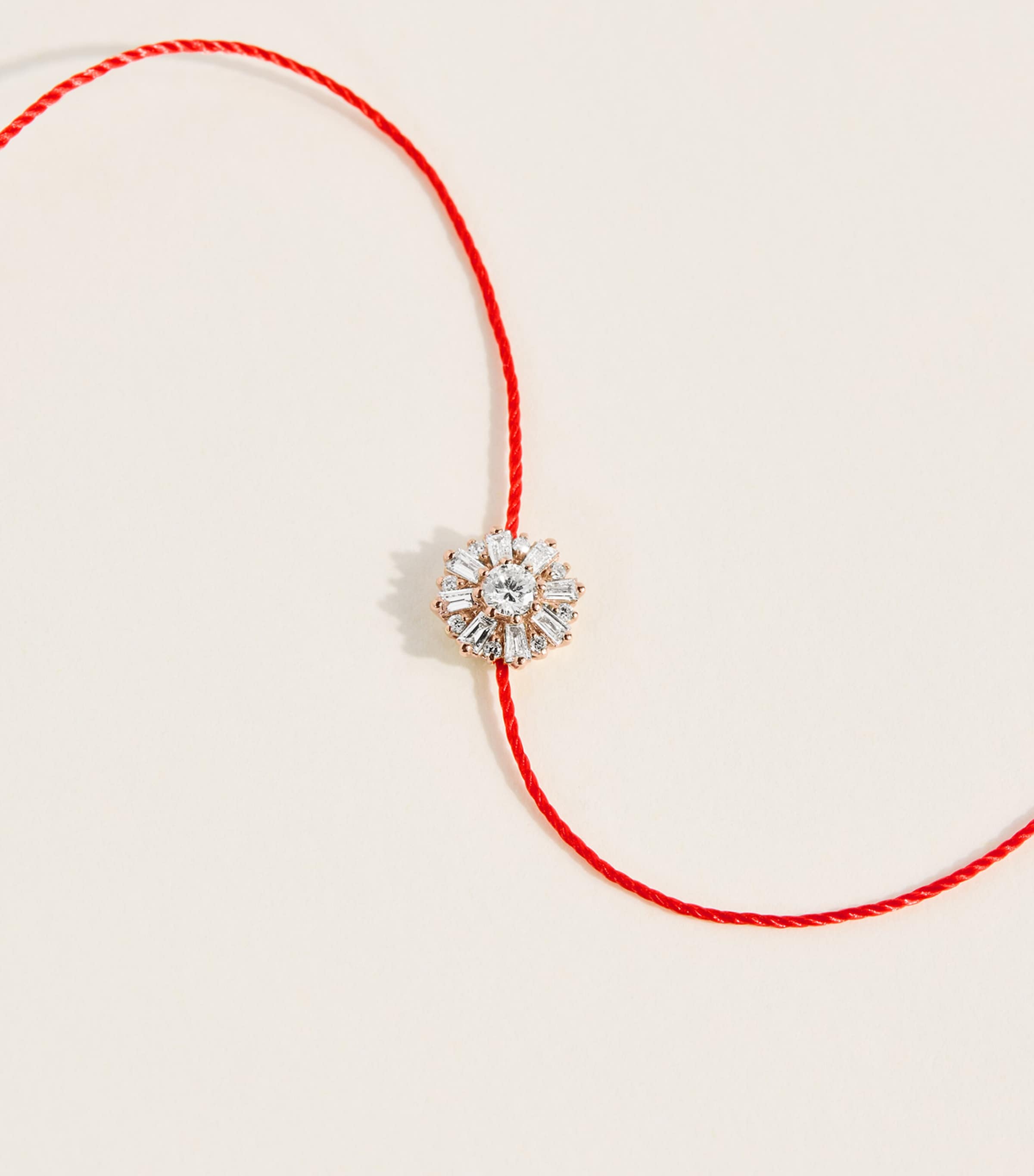 Redline Rose Gold and Diamond Sol Soleil Bracelet Red Image 4