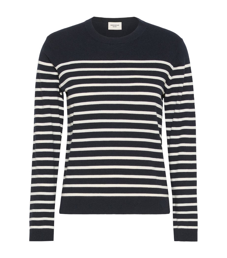 Weekend Max Mara Womens Stripe Sweater Navy Image 1