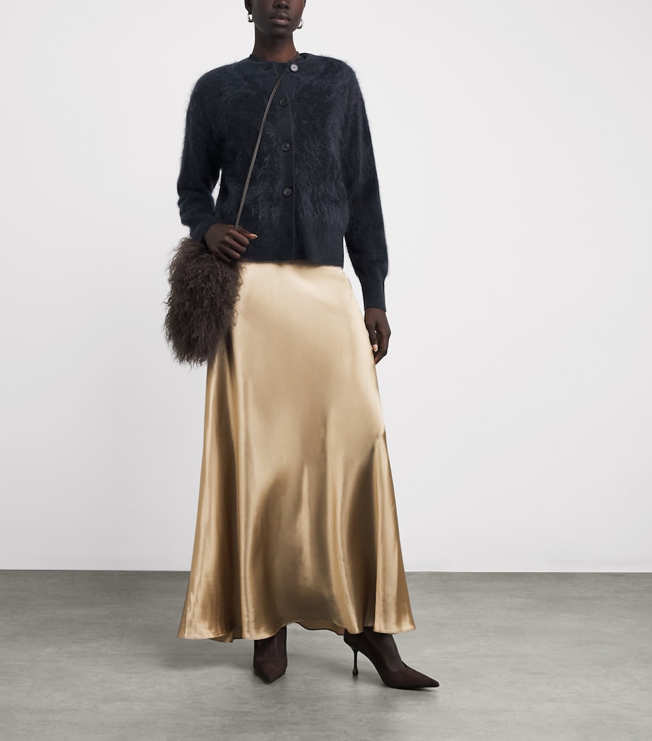 Brushed Cashmere Cardigan INK Image 2