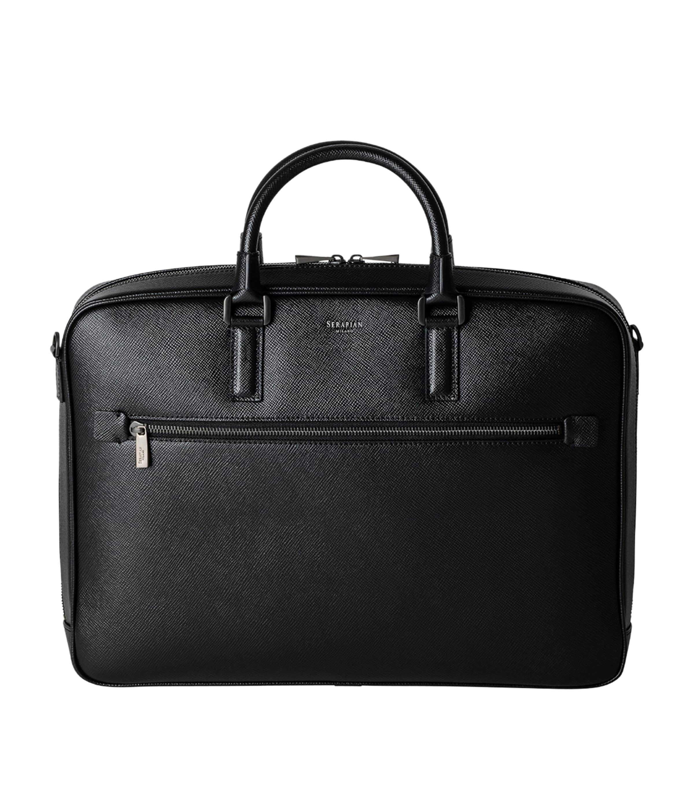 Slim Evoluzione Leather Briefcase BLACK ECLIPSE Image 1