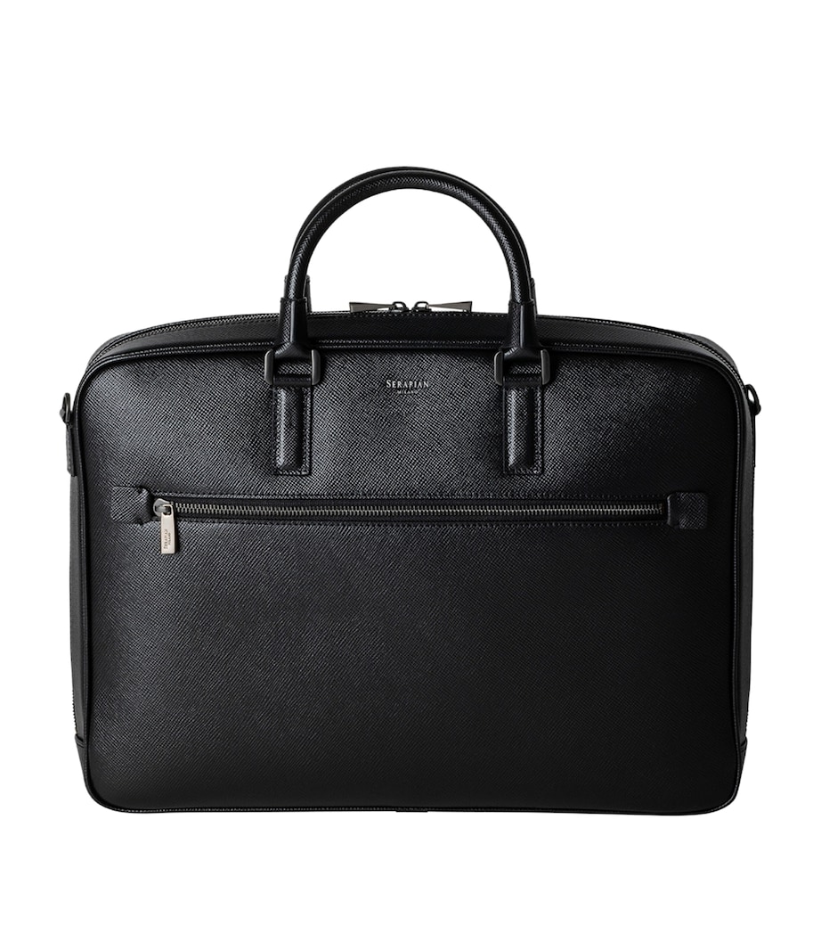 Slim Evoluzione Leather Briefcase BLACK ECLIPSE Image 1