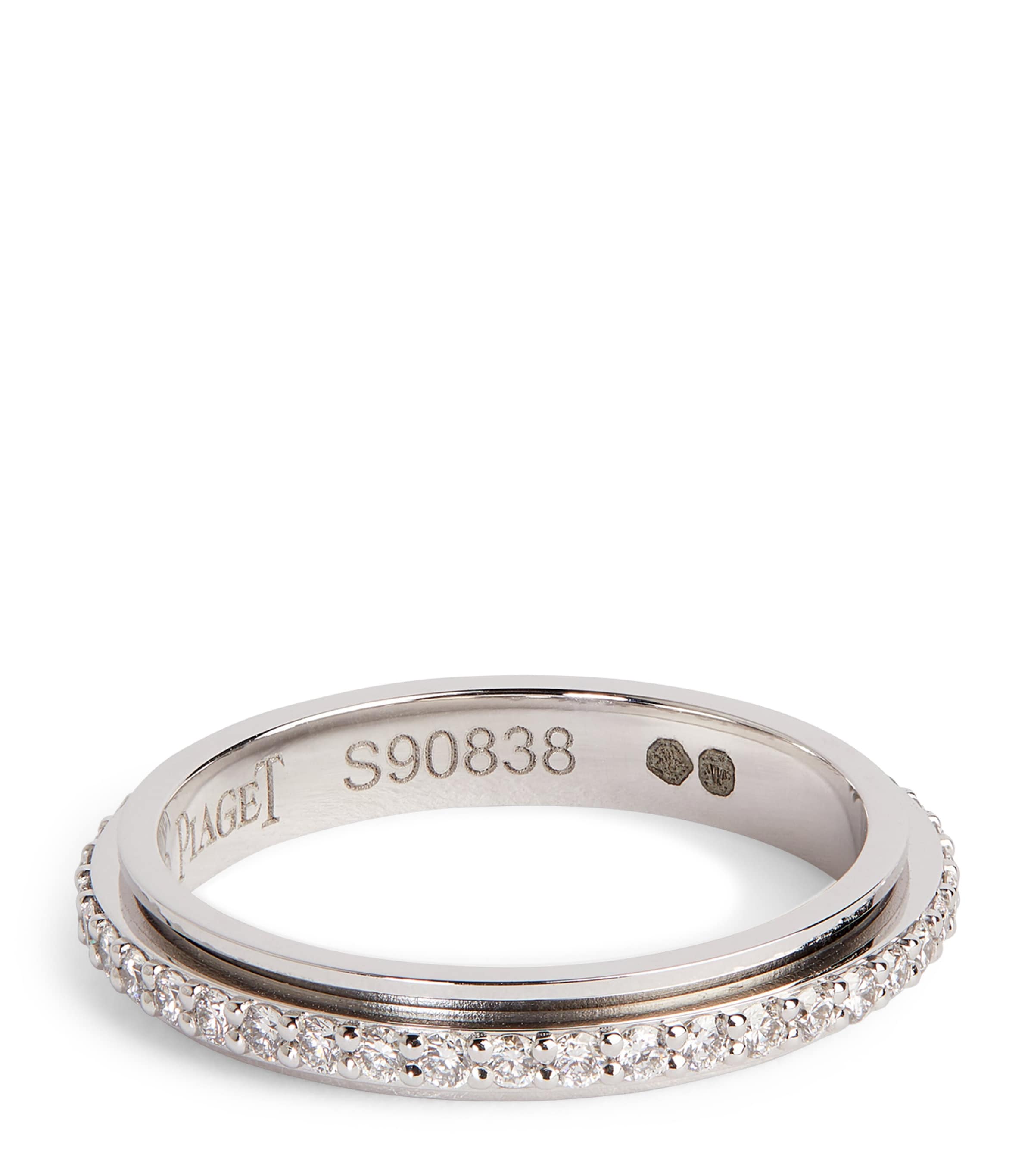 Piaget White Gold And Diamond Mini Possession Wedding Ring In Metallic