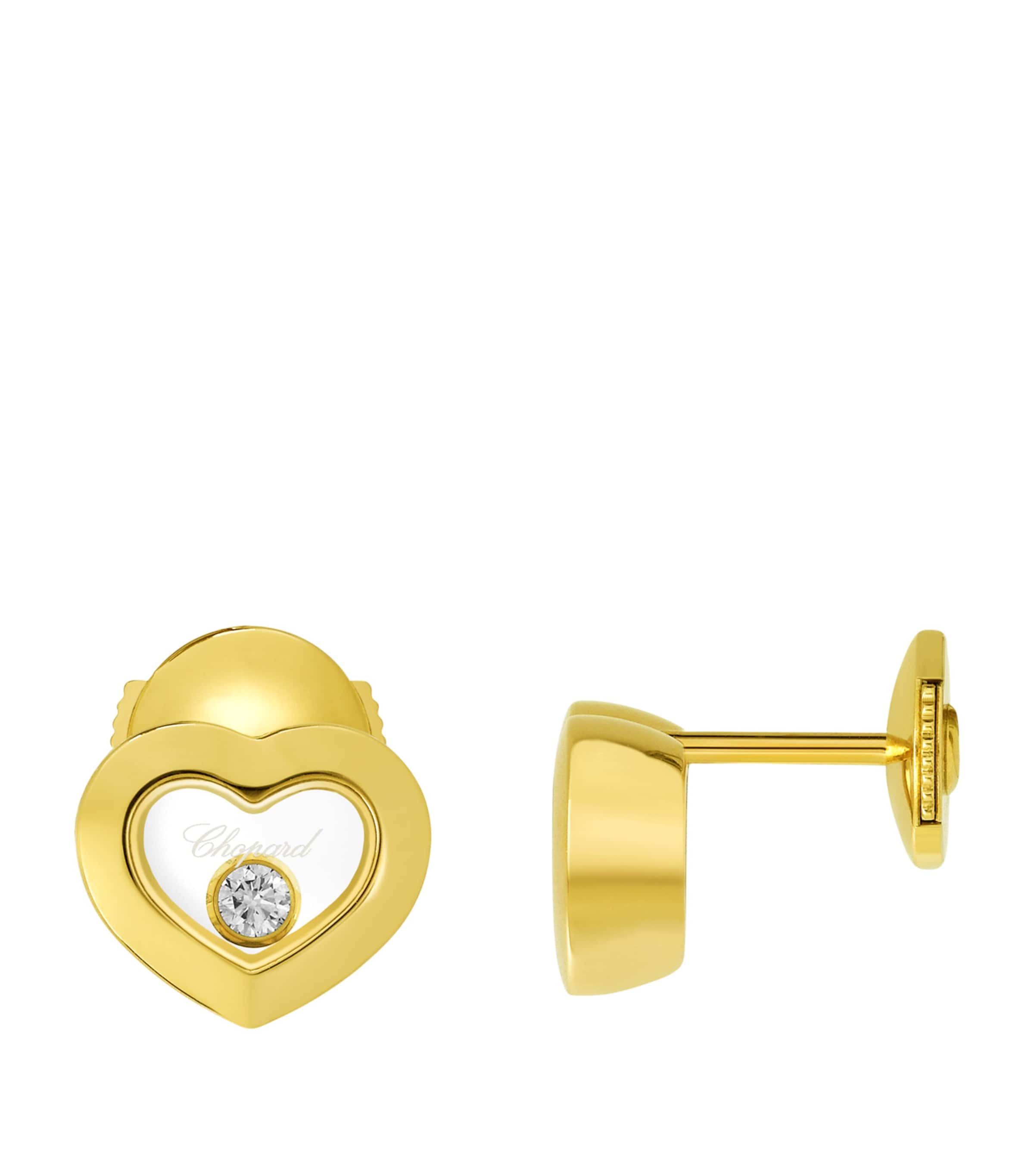 Yellow Gold and Diamond Happy Diamonds Icons Earrings 18K YELLOW GOLD Image 4