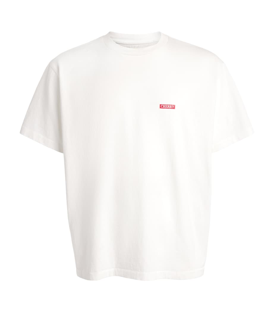 Cherry Los Angeles Mens Desert Boxy T-Shirt Vintage White Image 1