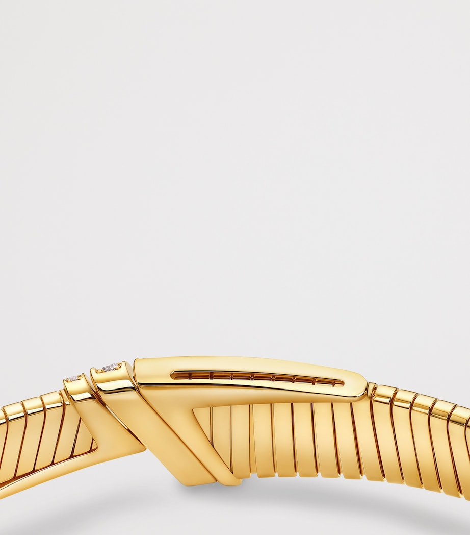 Bvlgari Yellow Gold and Diamond Tubogas Necklace Yellow Gold Image 3