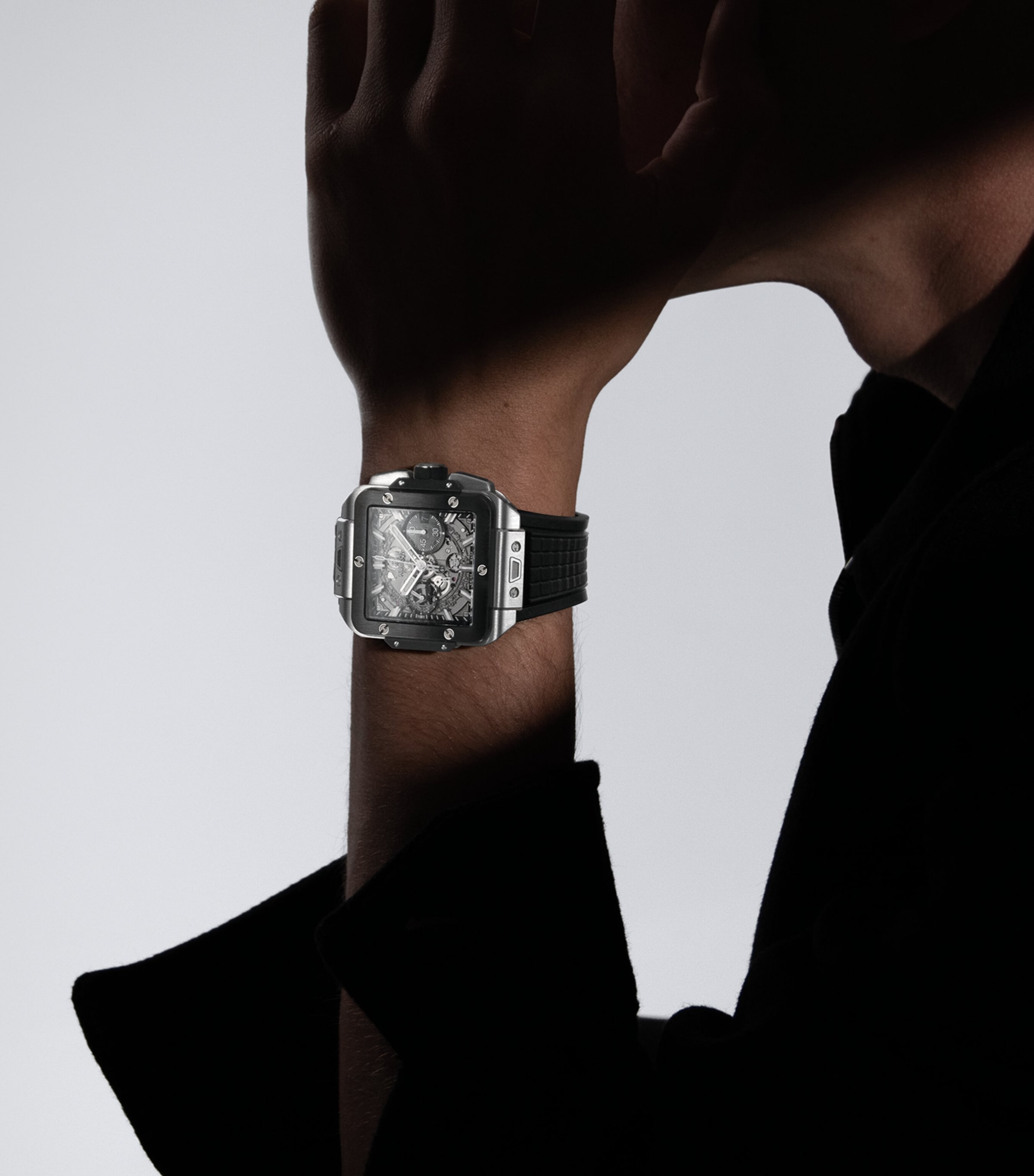 Titanium and Ceramic Square Bang Unico Watch 42mm BLACK Image 5