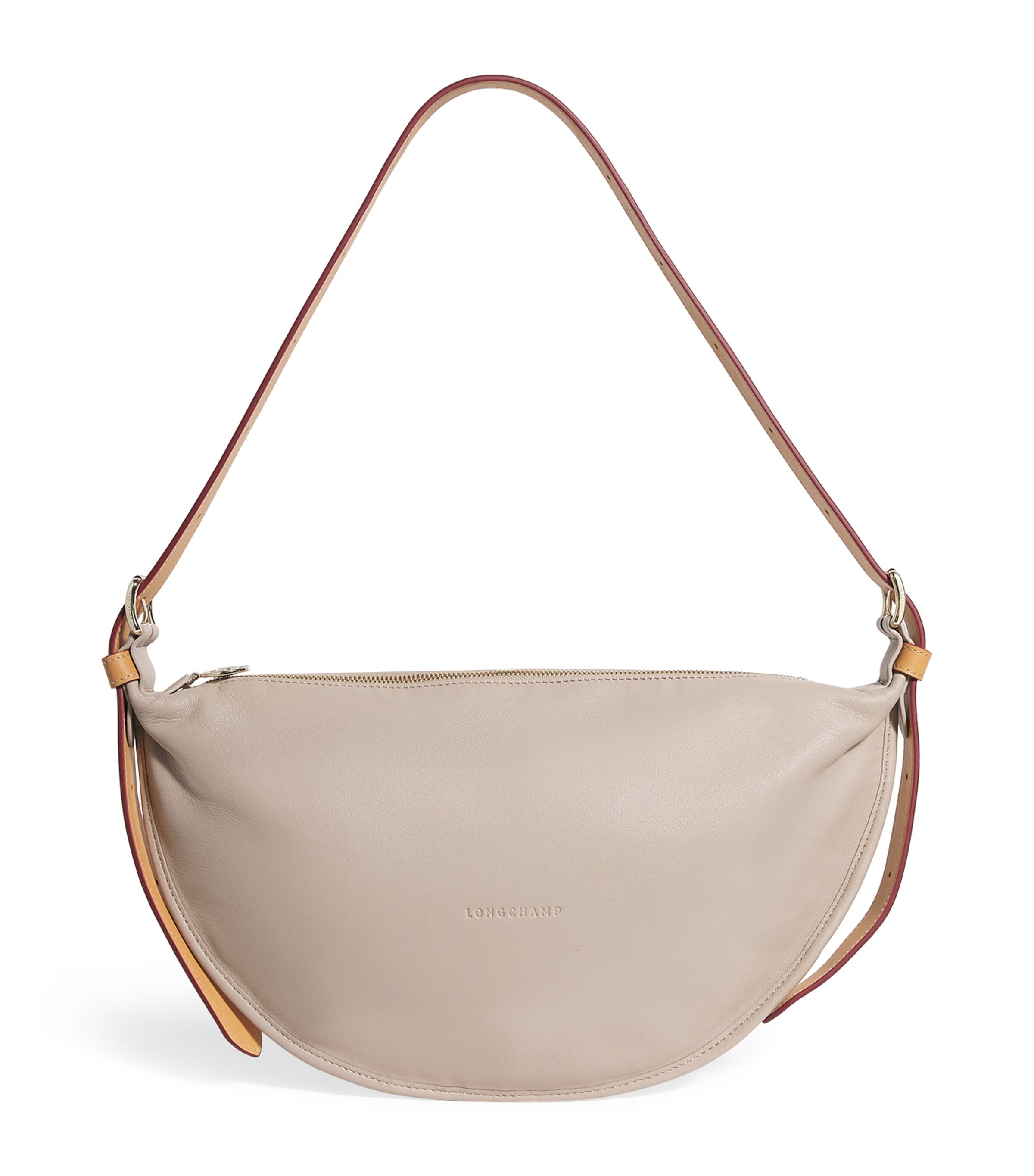 Longchamp Medium Leather Smoothie Half Cross-Body Bag