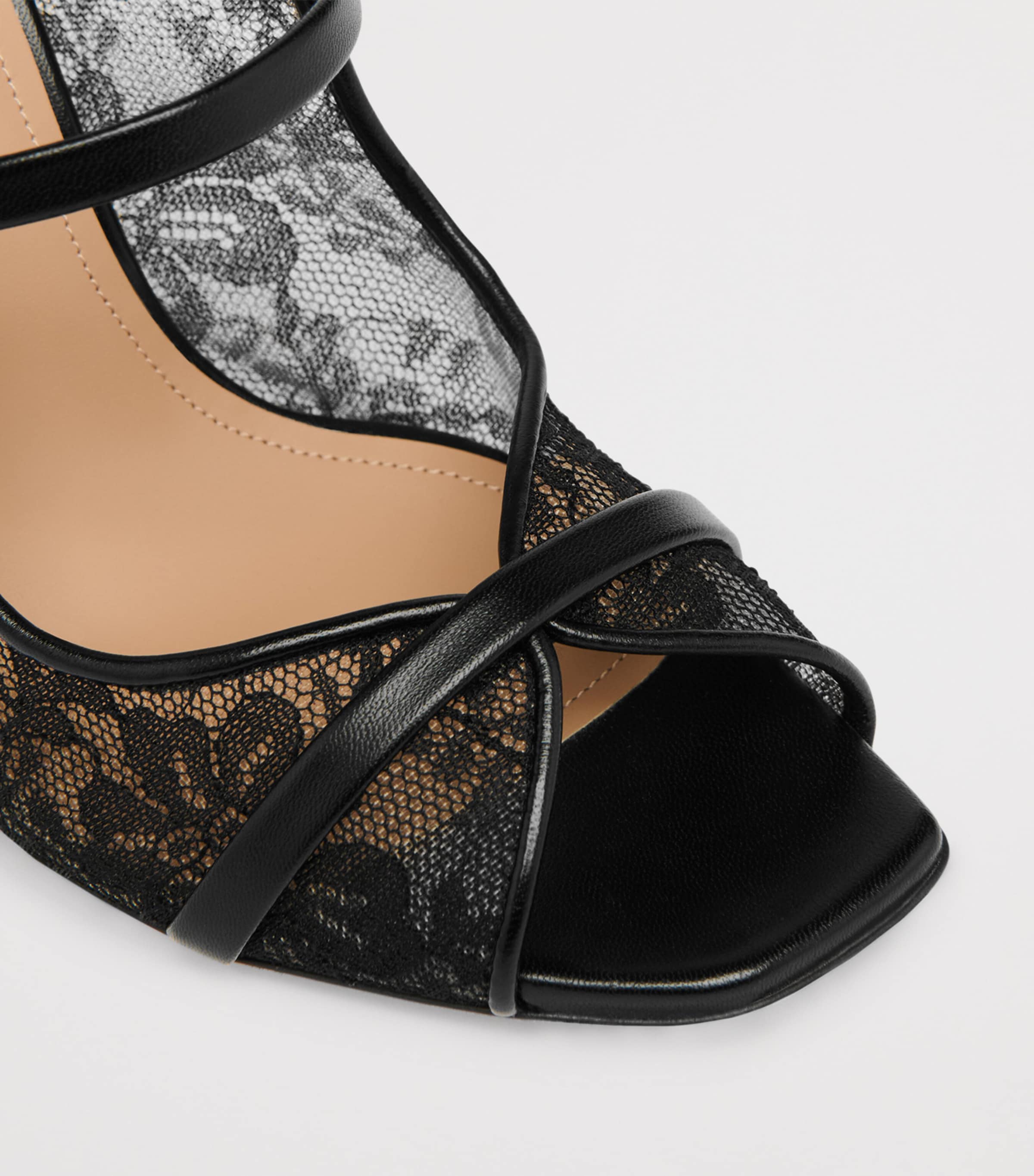 Lace Noah Heeled Sandals 90 BLACK Image 5