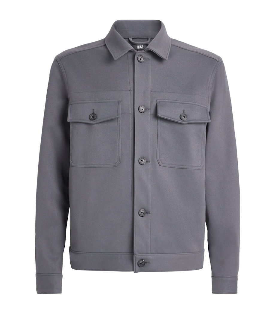 PAIGE Mens Twill Alfred Jacket Weathered Blue Multi Image 1
