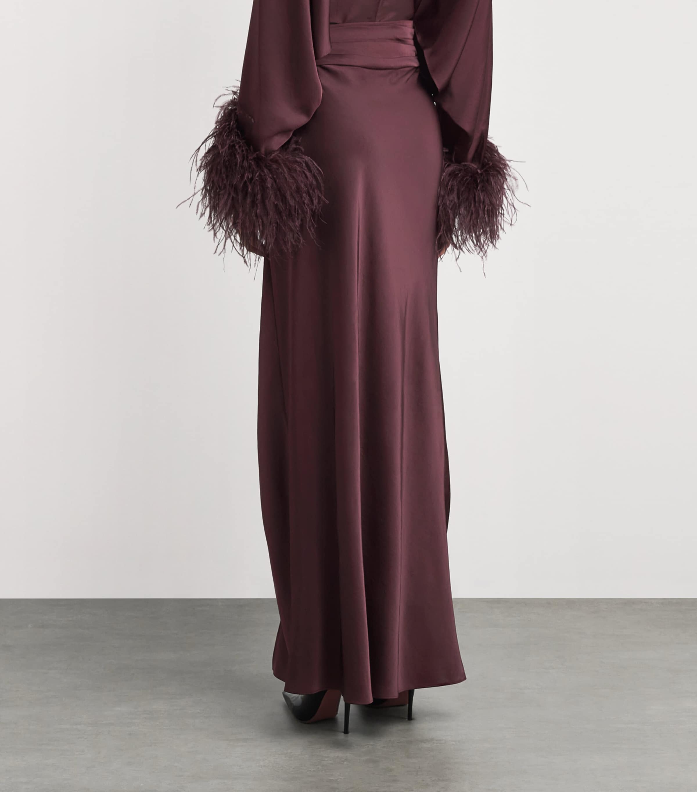 Asymmetric Maxi Skirt 946 MULBERRY Image 4