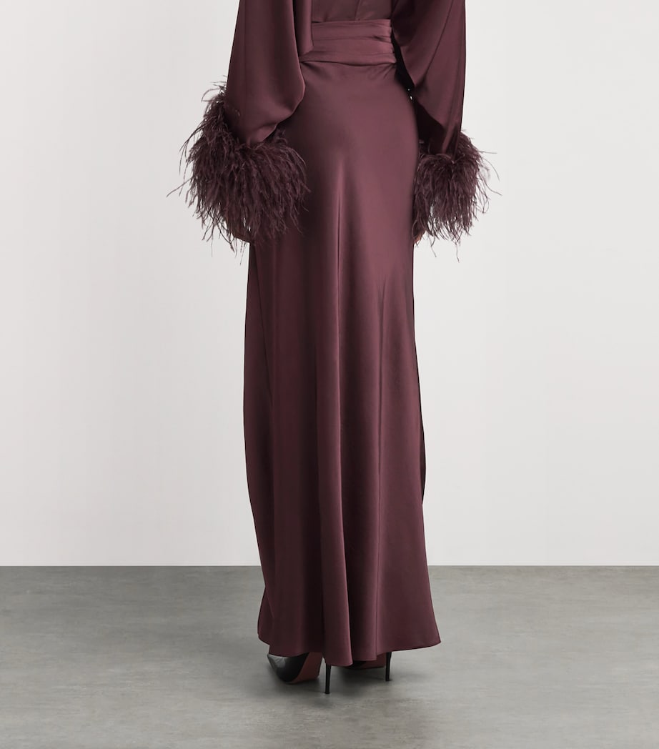 Asymmetric Maxi Skirt 946 MULBERRY Image 4