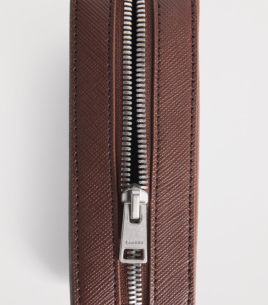 Sandro Paris Saffiano Leather Cross-Body Bag Cognac Image 5