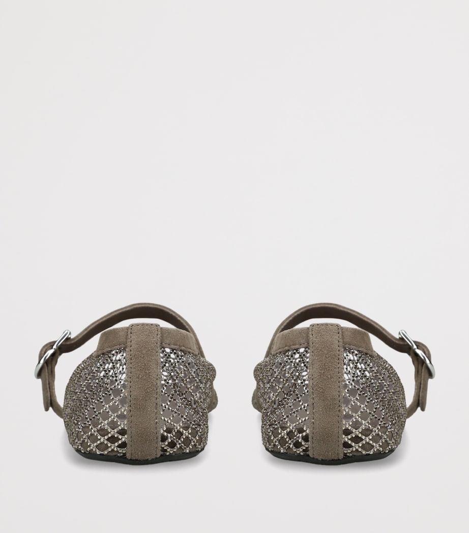 Mesh Ballet Flats SILVER Image 2