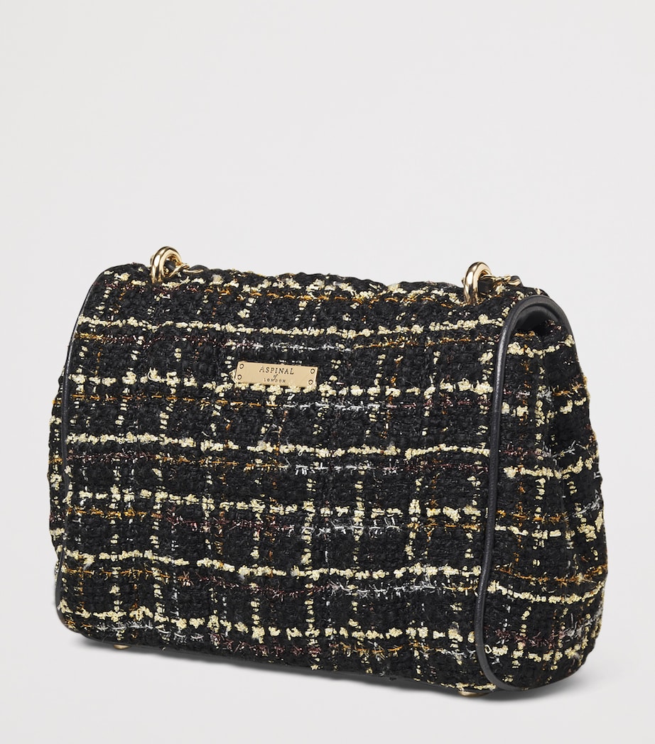 Small Tweed Lottie Cross-Body Bag BLACK Image 3