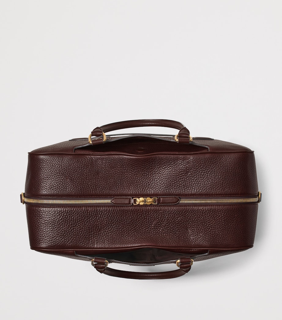 Aspinal Of London Grained Leather 36-Hour Holdall Conker Image 4