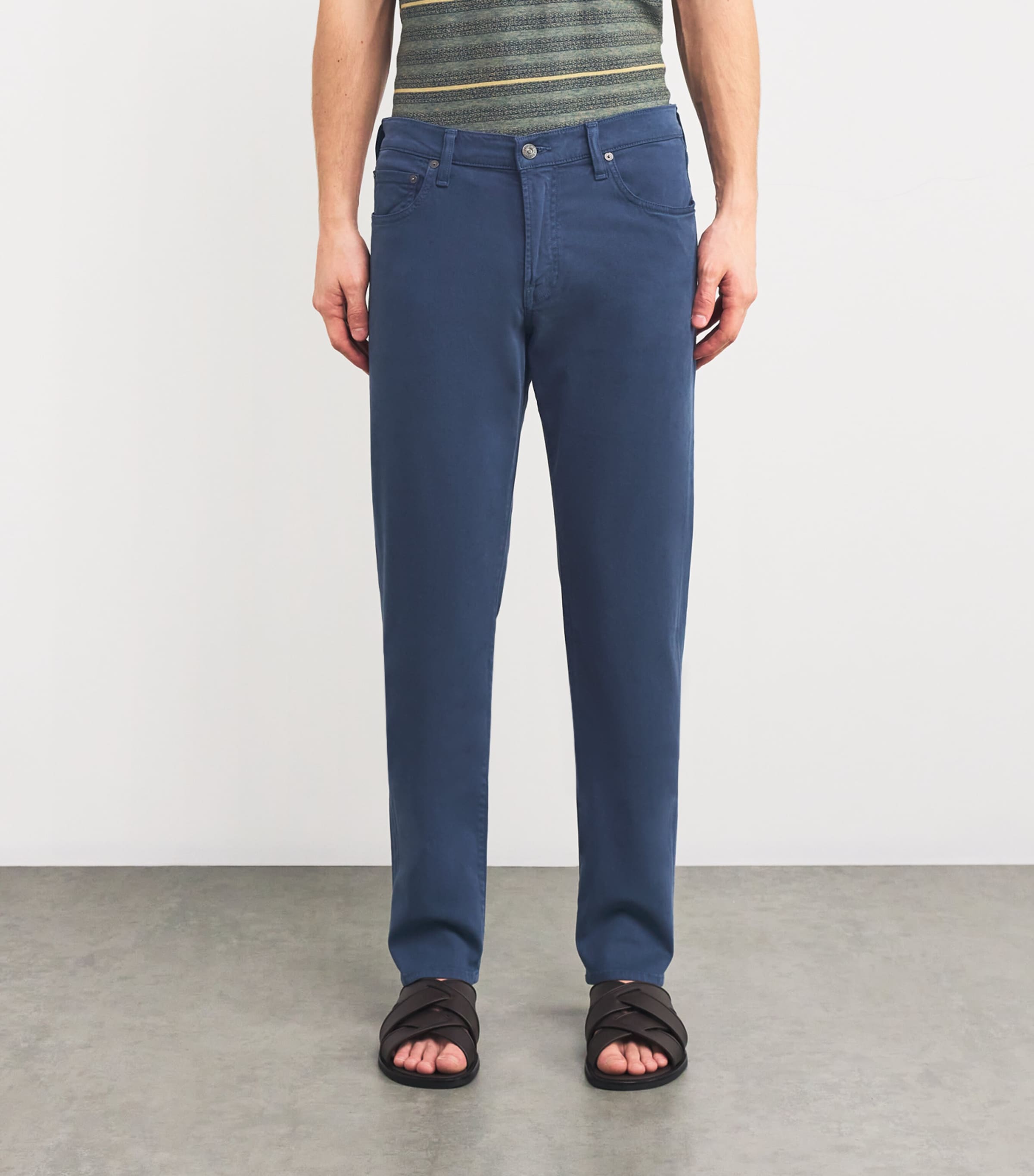 Citizens of Humanity Mens London Tapered Slim Trousers Lwlbl Dp Blue Image 3