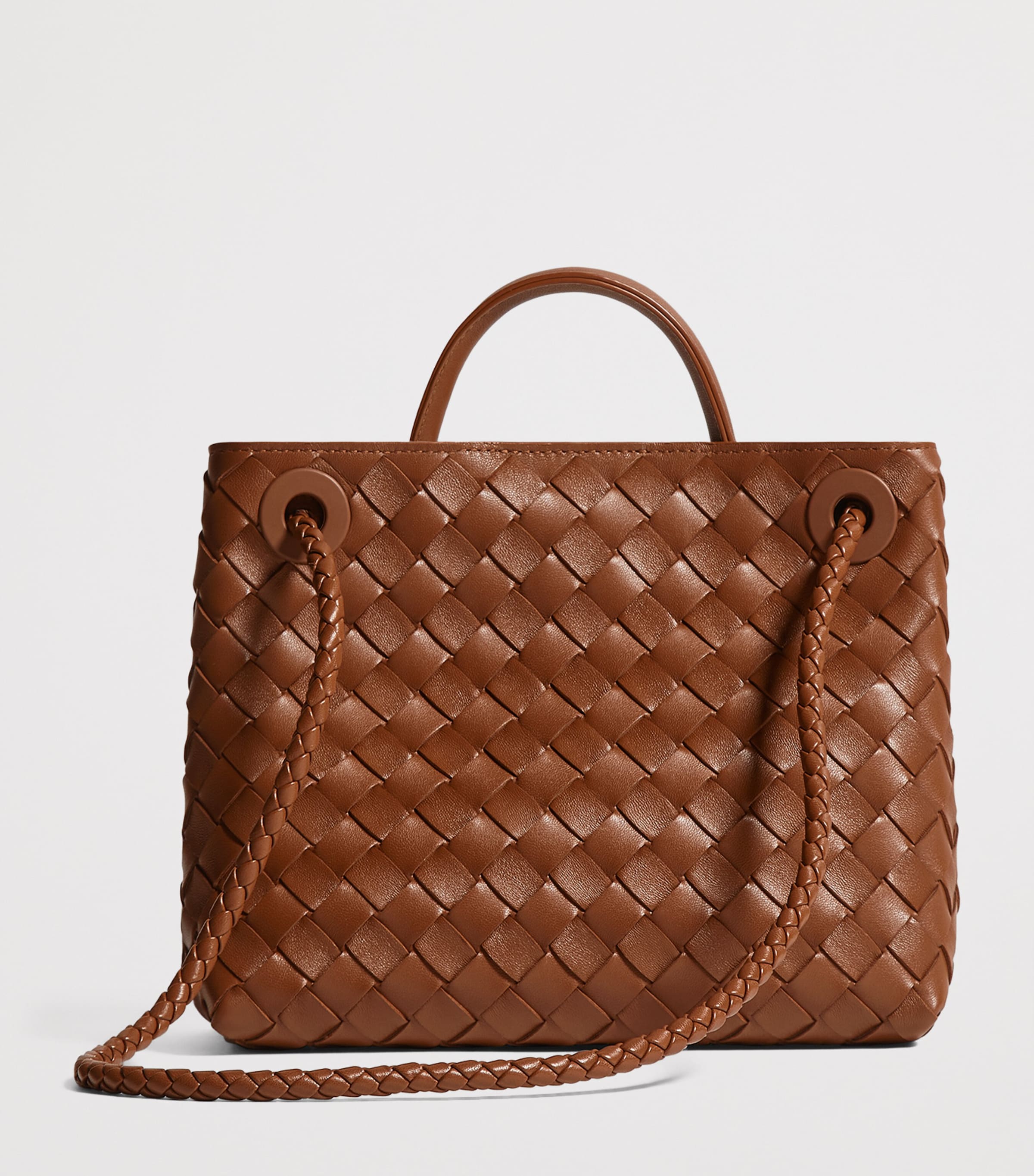Bottega Veneta Small Leather Andiamo Top-Handle Bag Image 4