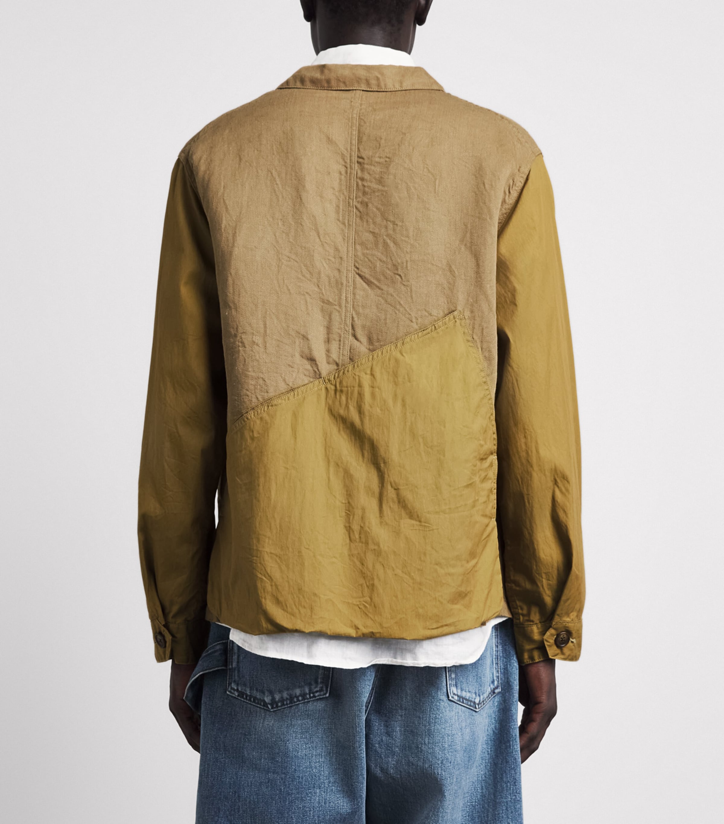 Kapital Mens Linen Ringoman Overshirt Beige Image 5