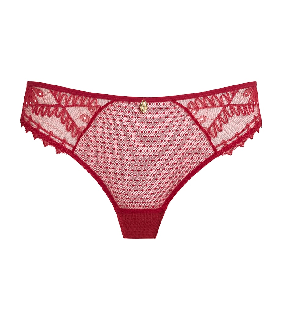 Aubade Womens Lace Mystery of Love Italian Briefs Cherry Image 1