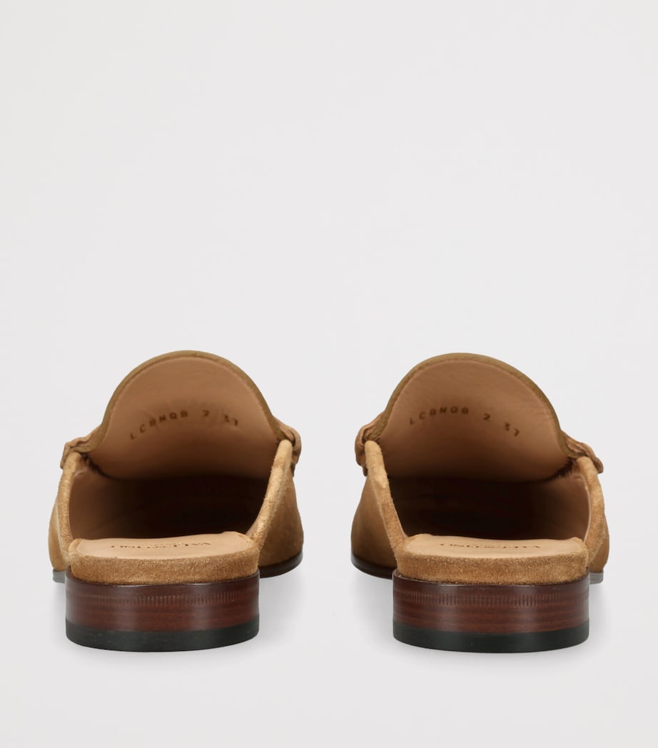 Suede V-Logo Sabot Loafers RUST Image 2