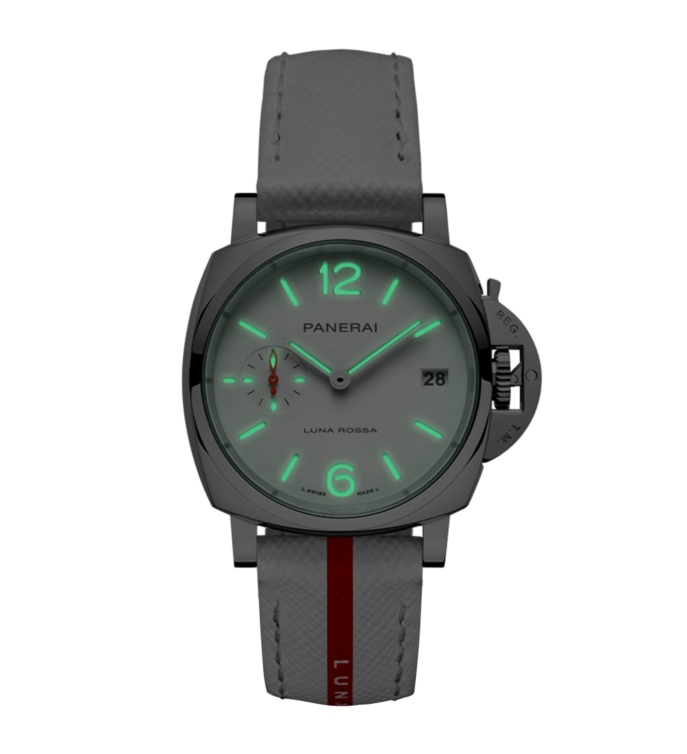 Stainless Steel Luminor Due Luna Rossa Watch 38mm WHITE Image 2