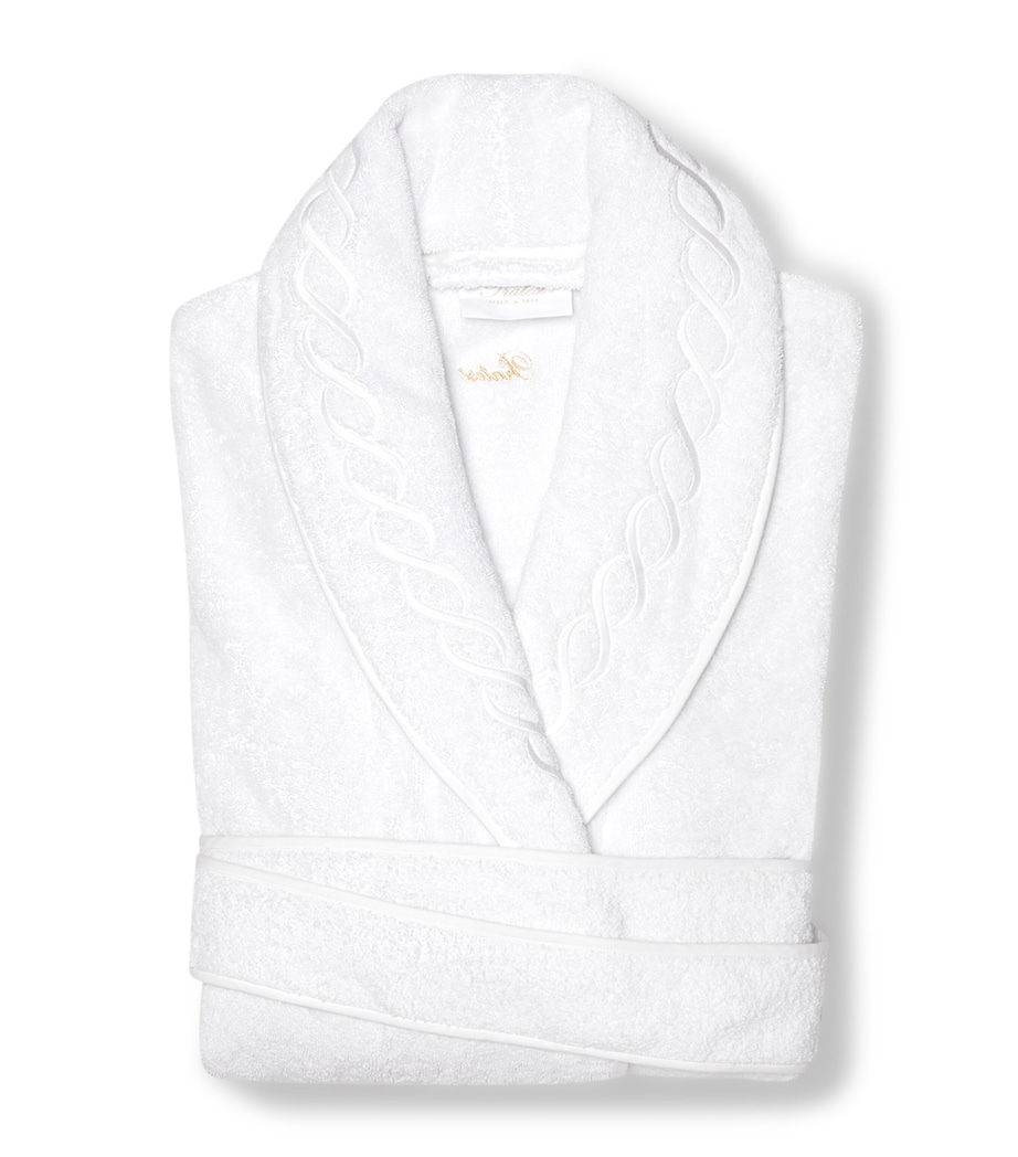Cotton Treccia Bathrobe (Large) WHITE/WHITE Image 1