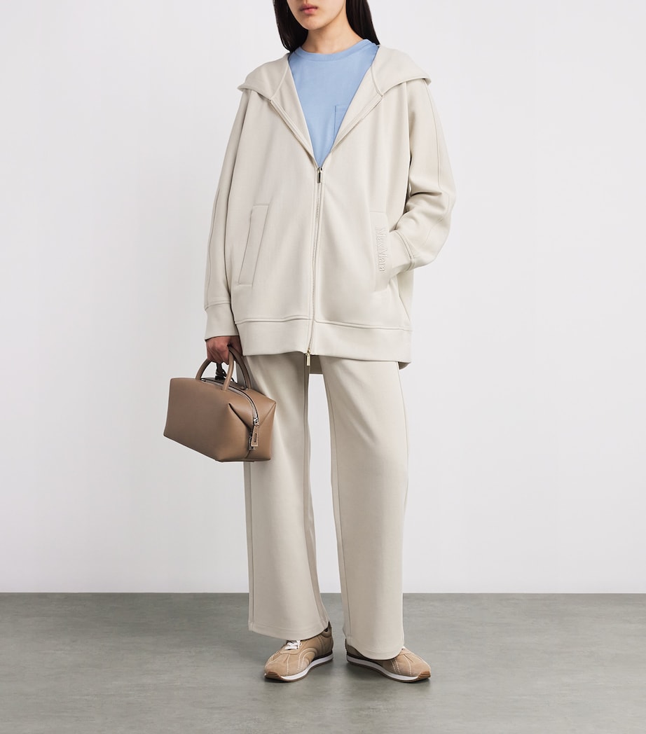 Cotton-Blend Jersey Trousers IVORY Image 2