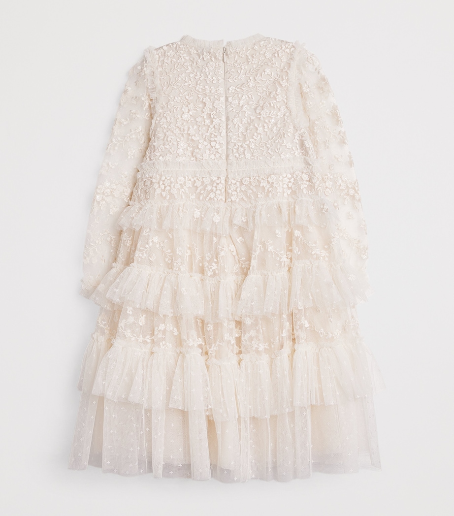 Embroidered Blossom Lace Dress (3-12 Years) CRM CREAM Image 2