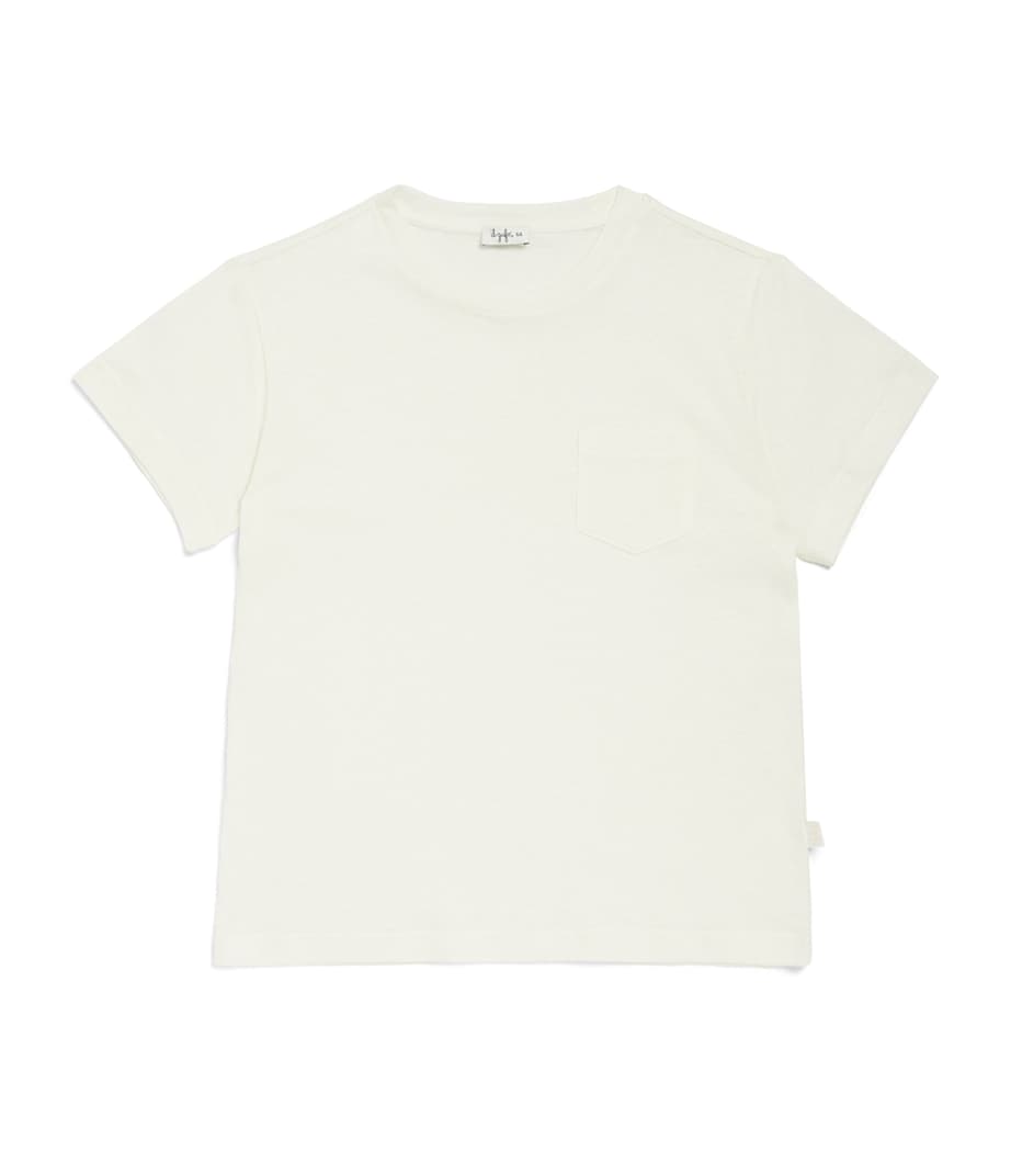 Cotton-Linen Pocket T-Shirt (2-12 Years) 100 MILK Image 1