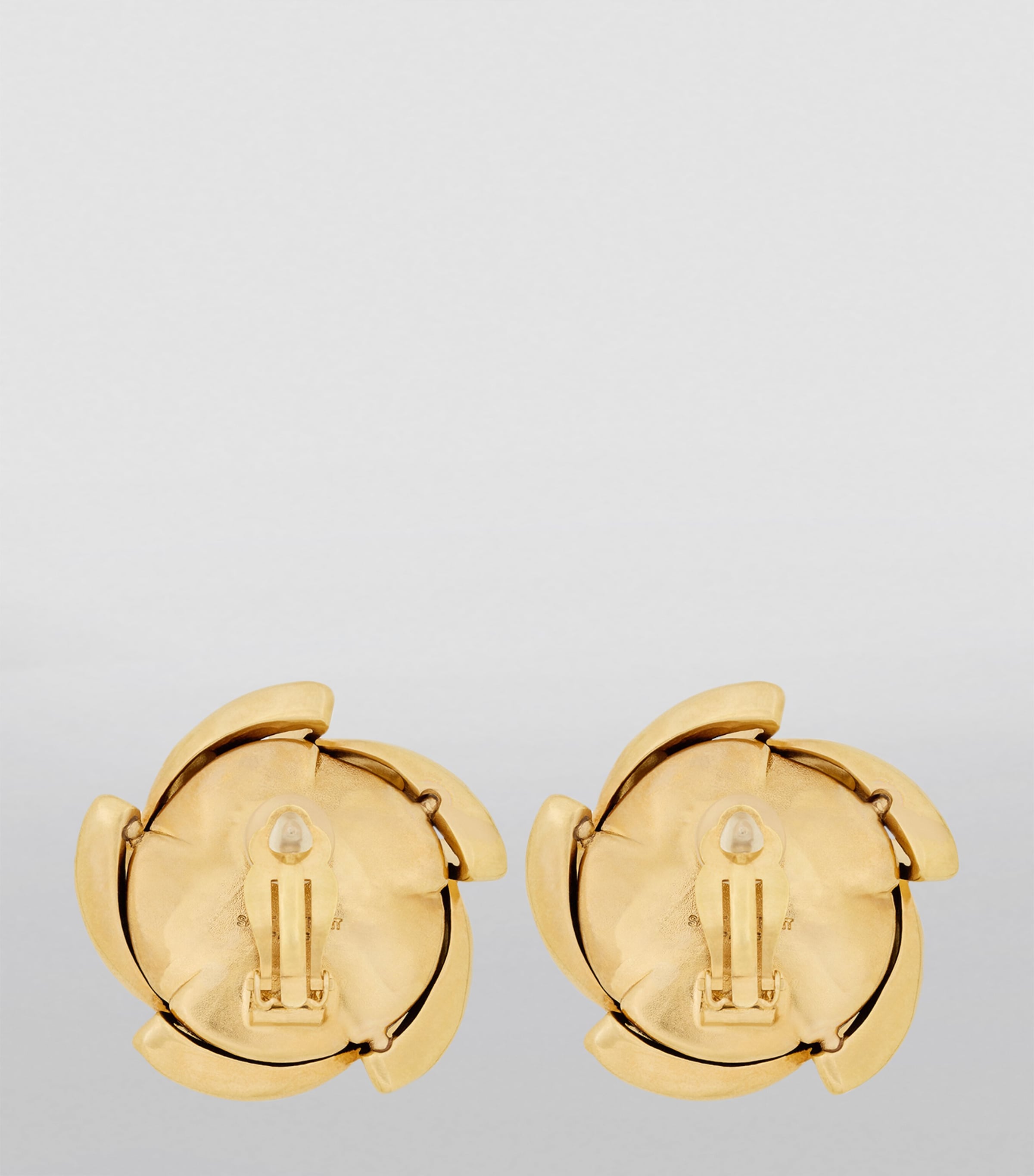Saint Laurent Metallic Gold-Tone Clip-On Earrings | Harrods US