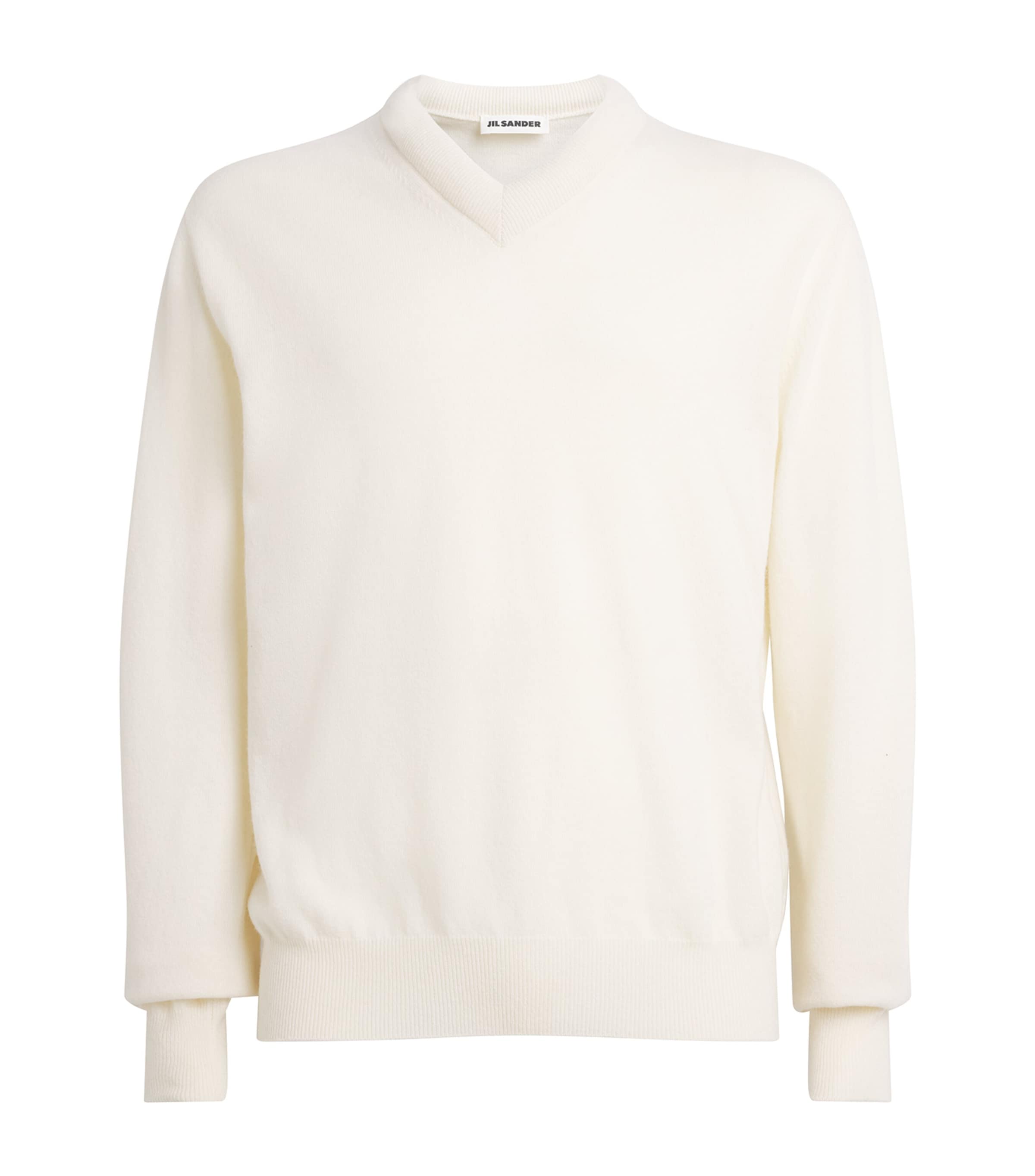 Wool V-Neck Sweater 106 EGGSHELL Image 1